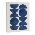 Blue navy retro scandinavian Mid century modern Canvas Print Gallery Image 6