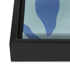 Botanic Abstract - Blue Framed Canvas Print Gallery Image 3