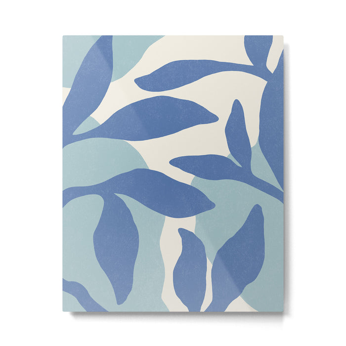 Botanic Abstract - Blue Metal Print Gallery Image 1