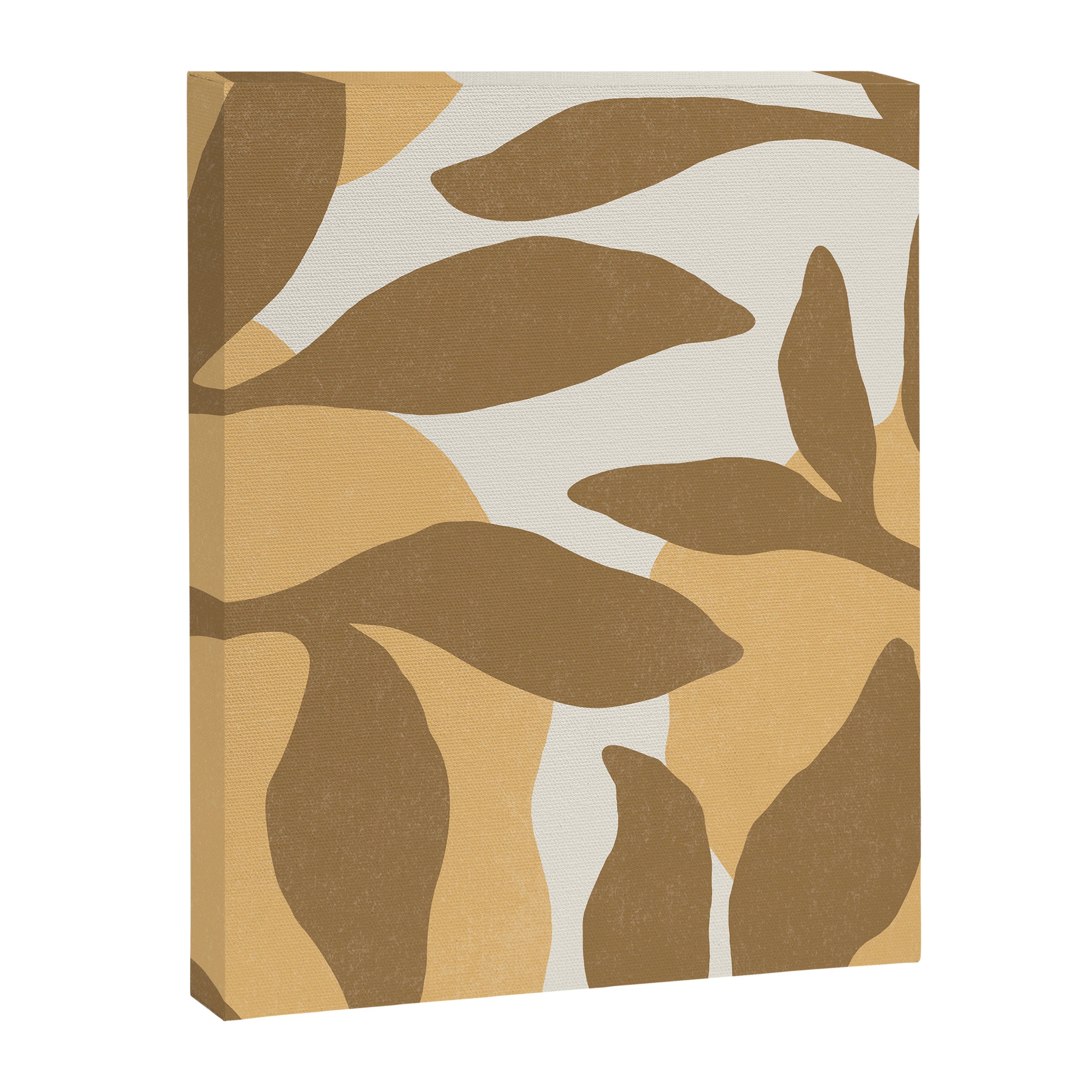 Botanic Abstract - Gold Brown Canvas Print Gallery Image 6