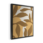 Botanic Abstract - Gold Brown Framed Canvas Print Gallery Image 2