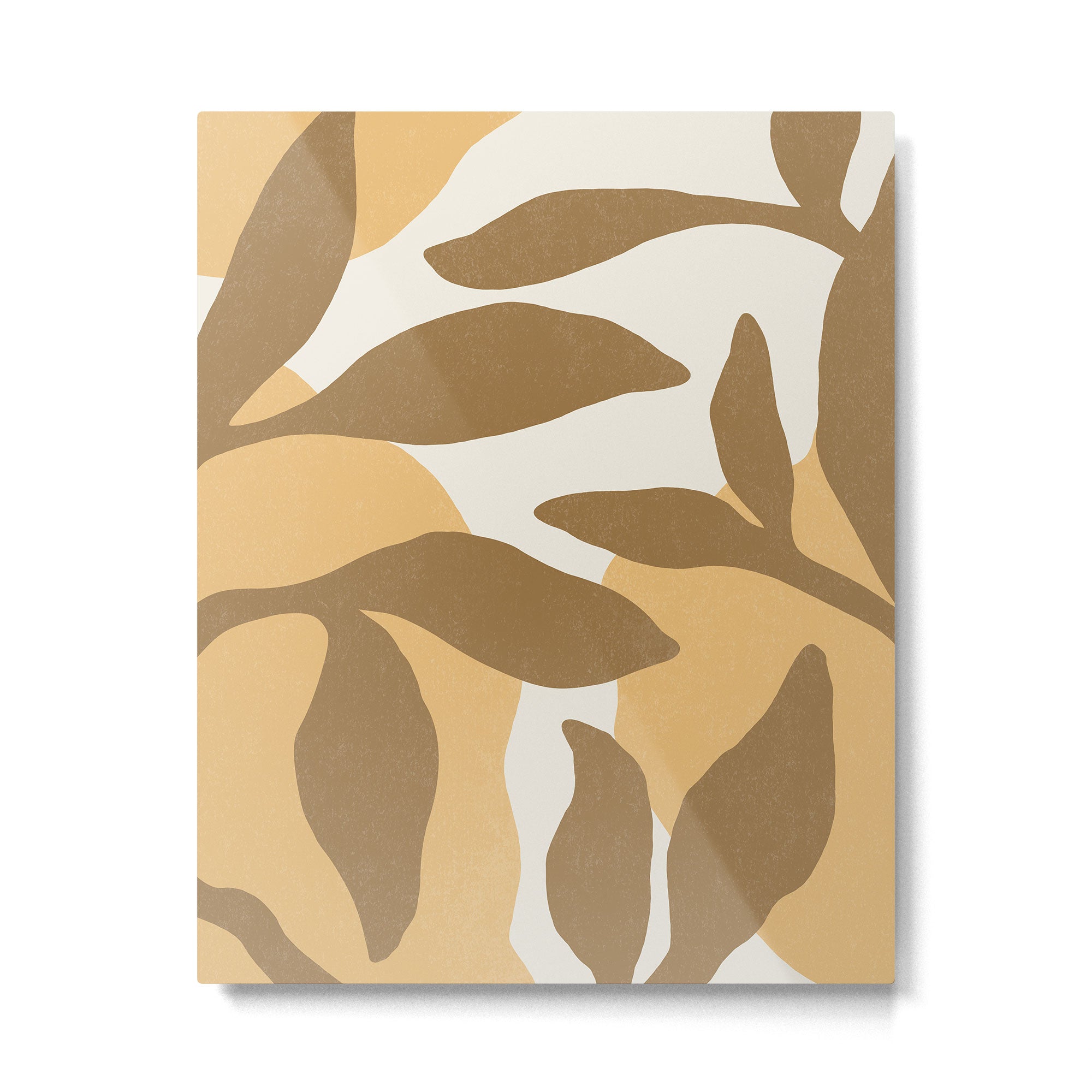 Botanic Abstract - Gold Brown Metal Print Gallery Image 4