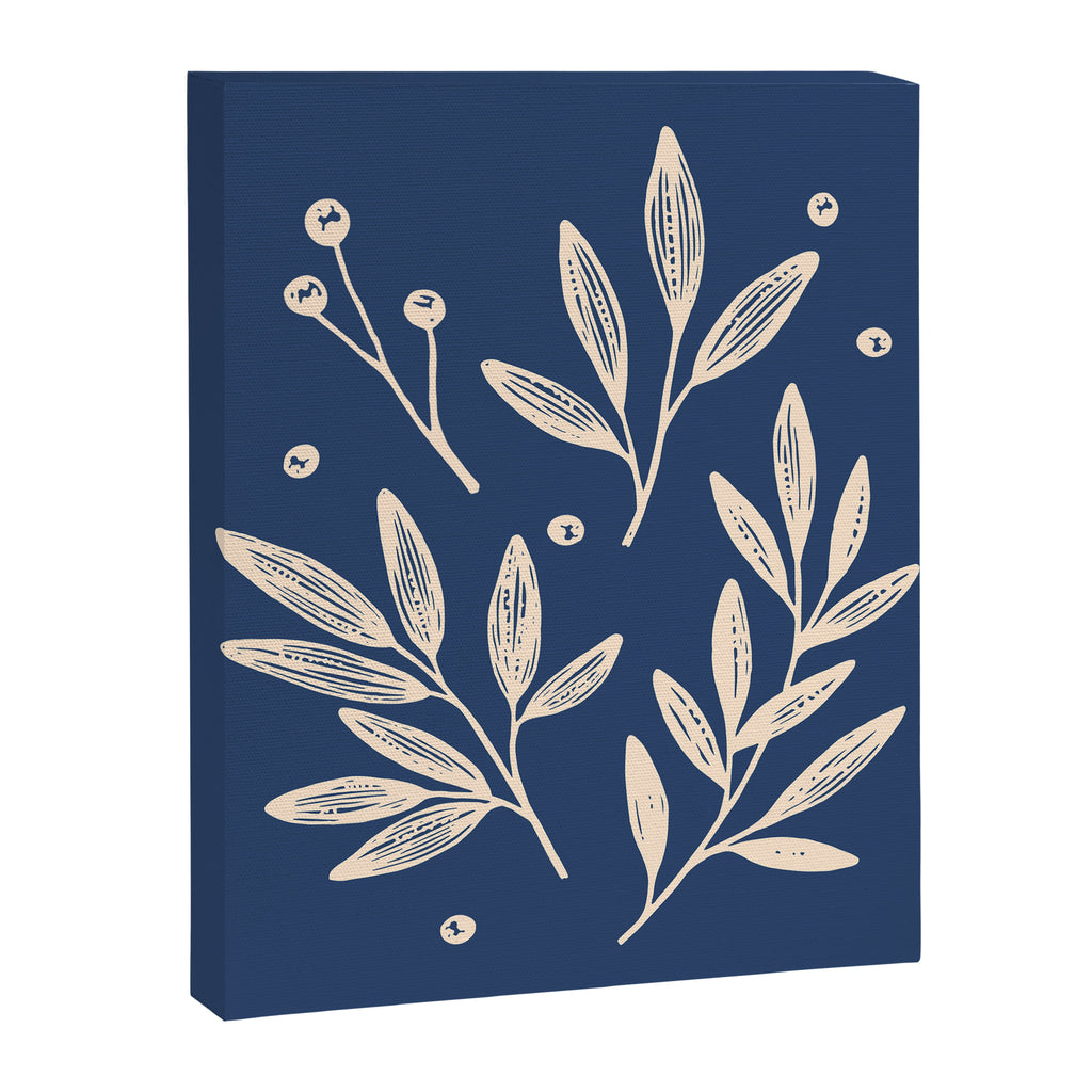 Botanic Pattern - Navy Canvas Print Gallery Image 6