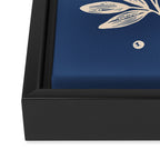 Botanic Pattern - Navy Framed Canvas Print Gallery Image 3