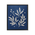 Botanic Pattern - Navy Framed Canvas Print Gallery Image 6