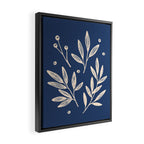 Botanic Pattern - Navy Framed Canvas Print Gallery Image 2