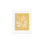 Botanic Pattern - White Yellow Art Print Gallery Image 1