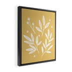 Botanic Pattern - White Yellow Framed Canvas Print Gallery Image 2