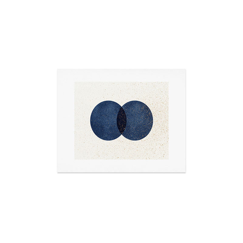 Circle Abstract - Dark Blue Navy Texture Art Print Gallery Image 1