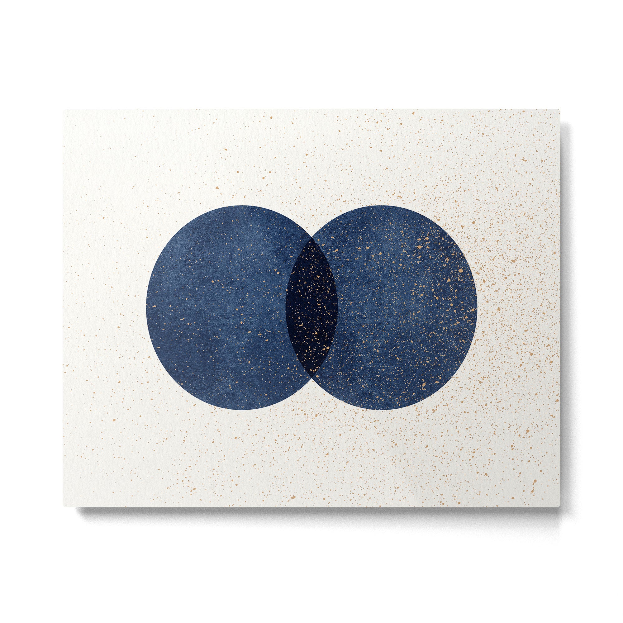 Circle Abstract - Dark Blue Navy Texture Metal Print Gallery Image 4