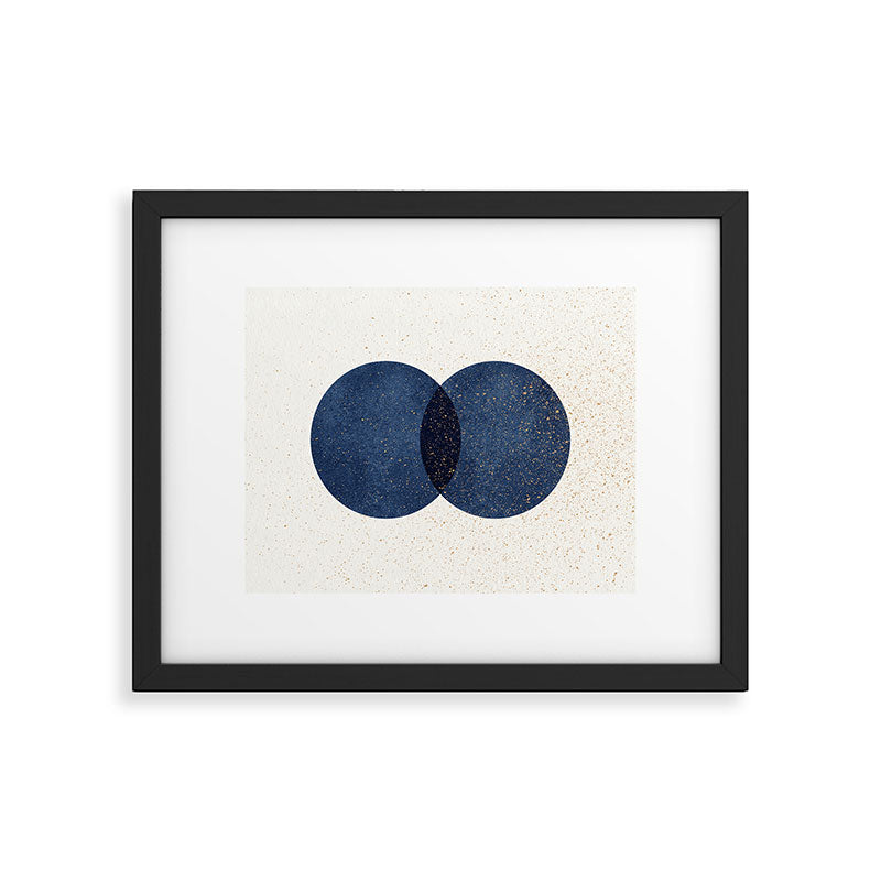 Circle Abstract - Dark Blue Navy Texture Framed Art Print Gallery Image 5