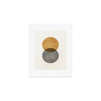 Circle Abstract - Gold Grey Texture Art Print Gallery Image 1