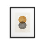 Circle Abstract - Gold Grey Texture Framed Art Print Gallery Image 5