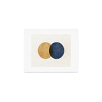 Circle Abstract - Gold Navy Blue Texture Art Print Gallery Image 1