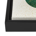 Circle Abstract - Greenery Framed Canvas Print Gallery Image 3