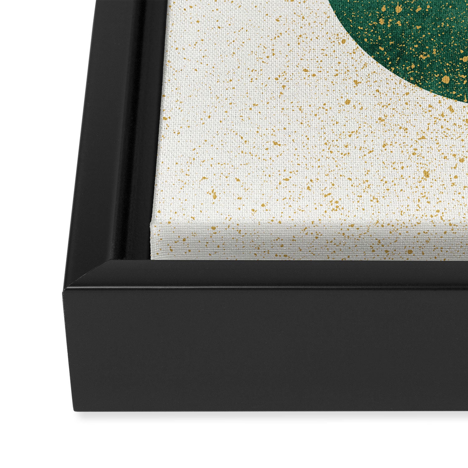 Circle Abstract - Greenery Framed Canvas Print Gallery Image 3