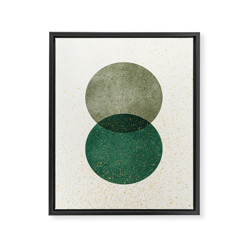 Circle Abstract - Greenery Framed Canvas Print Gallery Image 6