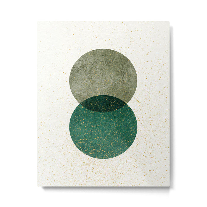 Circle Abstract - Greenery Metal Print Gallery Image 1