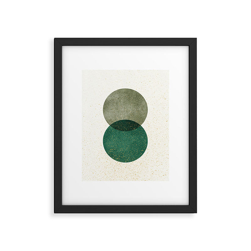 Circle Abstract - Greenery Framed Art Print Gallery Image 5