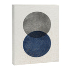 Circle Abstract - Grey Navy Texture Canvas Print Gallery Image 6