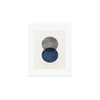 Circle Abstract - Grey Navy Texture Art Print Gallery Image 1