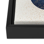 Circle Abstract - Grey Navy Texture Framed Canvas Print Gallery Image 3