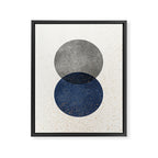 Circle Abstract - Grey Navy Texture Framed Canvas Print Gallery Image 6