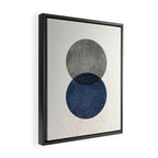 Circle Abstract - Grey Navy Texture Framed Canvas Print Gallery Image 2
