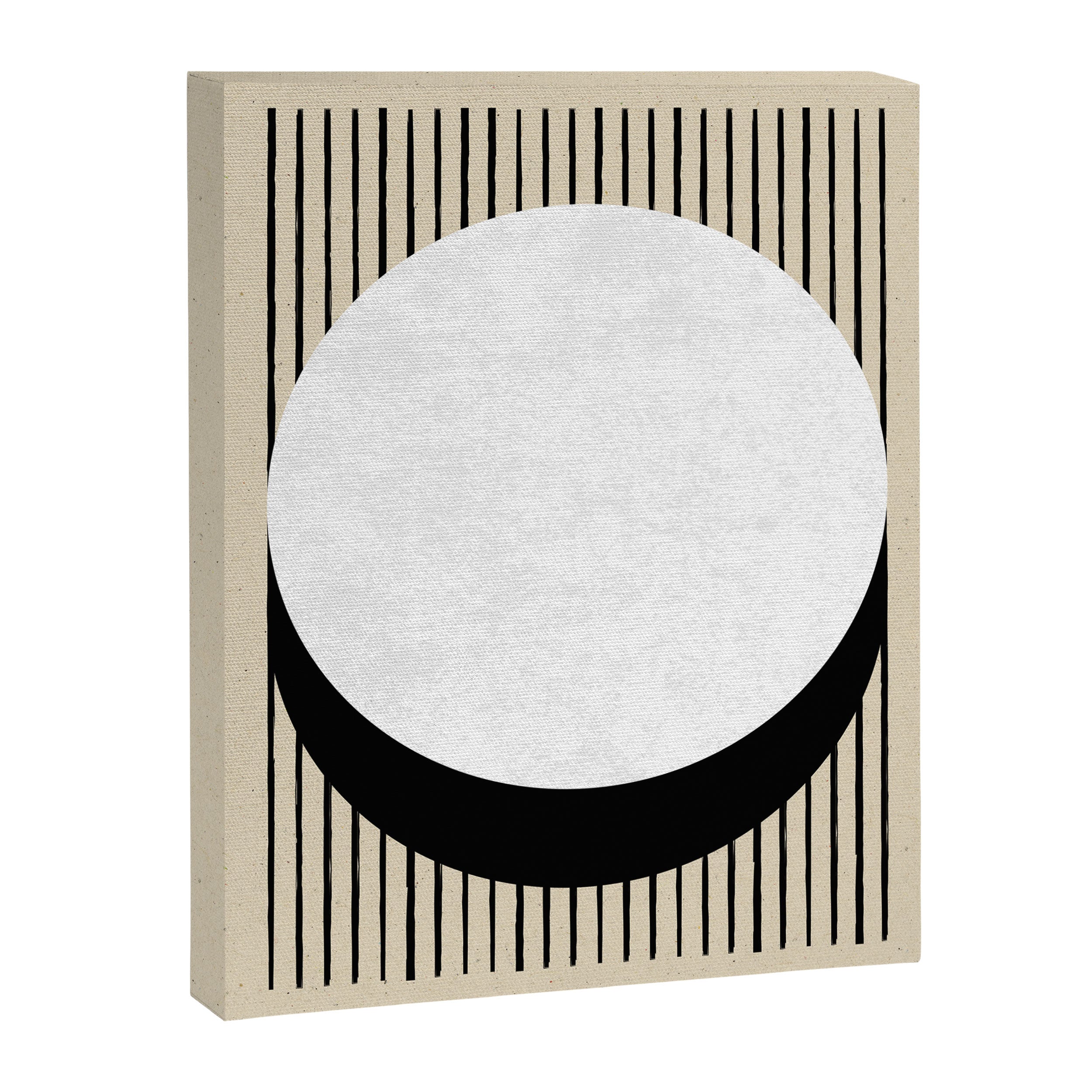 Circle black and white Stripes Canvas Print Gallery Image 6