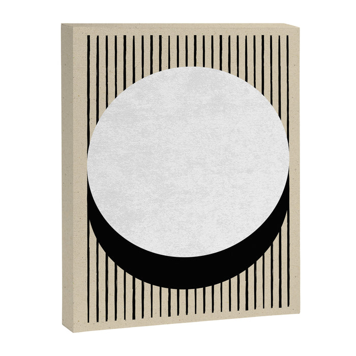 Circle black and white Stripes Canvas Print Gallery Image 1