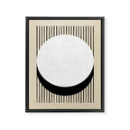 Circle black and white Stripes Framed Canvas Print Gallery Image 6