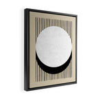 Circle black and white Stripes Framed Canvas Print Gallery Image 2