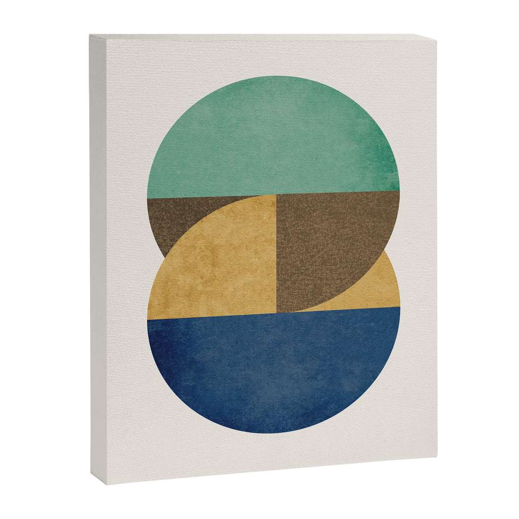 Circle color pieces abstract geometric Canvas Print Gallery Image 6