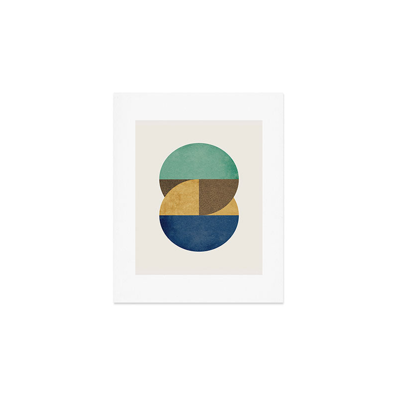 Circle color pieces abstract geometric Art Print Gallery Image 1