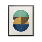 Circle color pieces abstract geometric Framed Canvas Print Gallery Image 6