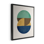 Circle color pieces abstract geometric Framed Canvas Print Gallery Image 2