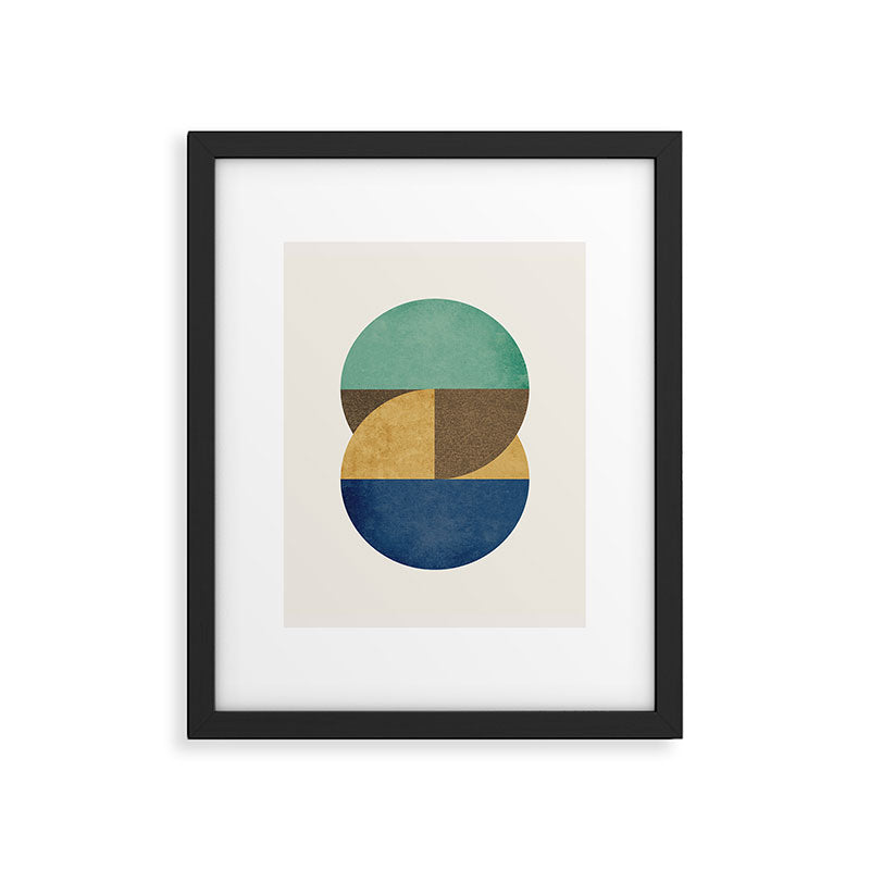 Circle color pieces abstract geometric Framed Art Print Gallery Image 5