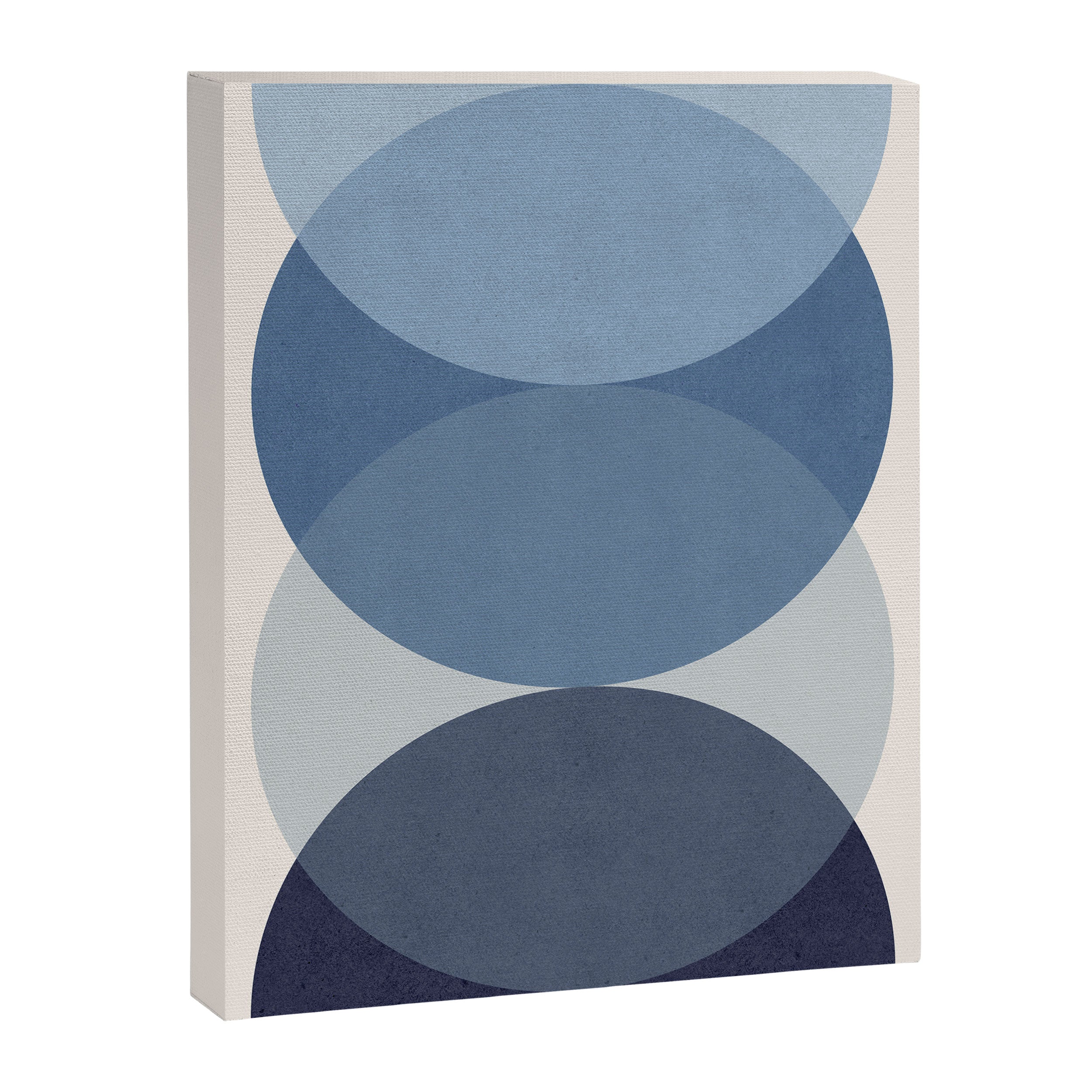 Circle Half-circle 2 - Blue  Canvas Print Gallery Image 6