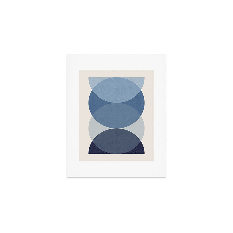 Circle Half-circle 2 - Blue  Art Print Gallery Image 1