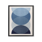 Circle Half-circle 2 - Blue  Framed Canvas Print Gallery Image 6