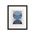 Circle Half-circle 2 - Blue  Framed Art Print Gallery Image 5
