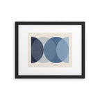 Circle Half-circle - Blue Framed Art Print Gallery Image 4