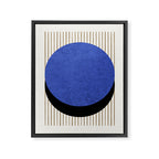 Circle Navy Blue Stripes Framed Canvas Print Gallery Image 6