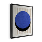 Circle Navy Blue Stripes Framed Canvas Print Gallery Image 2