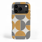 Circle pattern mid-century style iPhone Case Gallery Image 1