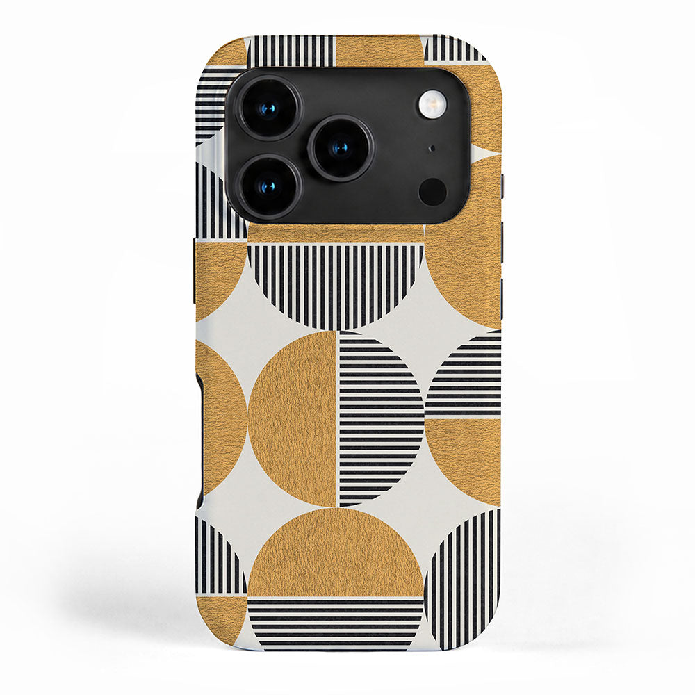 Circle pattern mid-century style iPhone Case Gallery Image 1