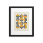 Circle pattern mid-century style Framed Art Print Gallery Image 5