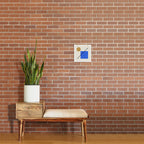 Circle Square Line - Blue Gold Art Print Gallery Image 2