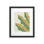 Color Block Abstract Leaf - Gold Green Framed Art Print Gallery Image 5