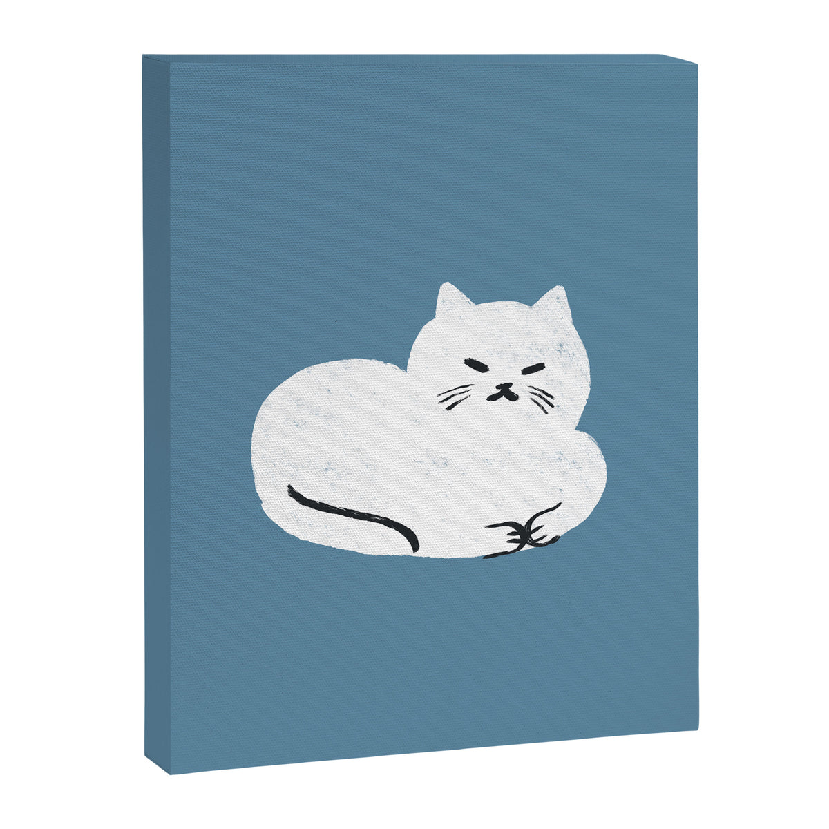 Comfy Cat WarmBlue Canvas Print Gallery Image 8